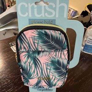 Crush Palm Leaf Mini bottle/tumbler pouch